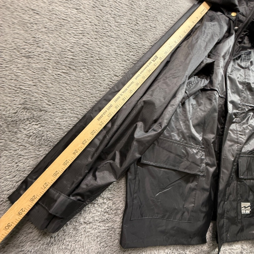 Viking Open Road Ripstop Rain Jacket With Removable Hood Mens M Black Zip Up - Picture 6 of 9